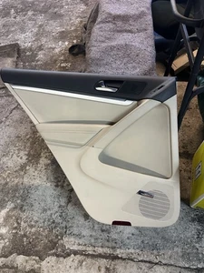 VW TIGUAN 08-15 COMPLETE SET LEATHER DOOR CARDS CREAM FRONT+CREAM LEFT+RIGHT - Picture 1 of 12