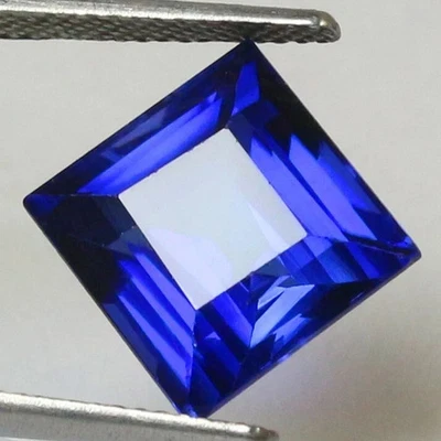 RARO Zafiro Azul Corte Cuadrado 6.65 Ct Impecable Natural Certificado Piedra Preciosa Suelta Foto 1 de 4
