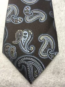 ALEXANDER JULIAN HERRENKRAWATTE BRAUN MIT BLAUEM UND GRAUEM PAISLEY 3,25 X 60 NEU OHNE ETIKETT - Bild 1 von 4