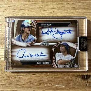 Topps 2025 Chrome Black Robin Yount and Paul Molitor 05/25 Dual HOF Autos Card - Picture 1 of 5