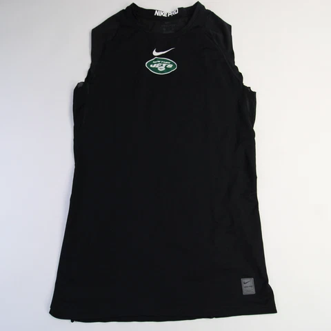 New York Jets Nike Pro Dri-Fit Sleeveless Shirt Men's Black Used Cover