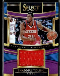 2018-19 Panini Select Throwback Memorabilia Purple Thaddeus Young 60/99 #TN-TYG - Picture 1 of 2