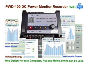 Monitor de alimentación de CC Grabador de energía Medidor de energía PWD-100 DC 50V / 50A WiFi Control web - Imagen 1 de 10