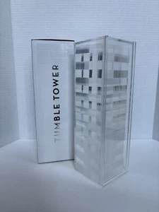 Z Gallerie Clear Acrylic Lucite Tumble Tower Stacking Game Modern Decor - Picture 1 of 9