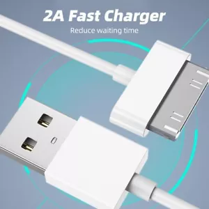 30 Pin USB Data Sync Cable Charger for iPhone 4 4G 4S 3GS iPod Nano iPad 1/2/3 - Picture 1 of 7