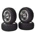 4Pcs RC Rally Rubber Tires&Wheel Rim 12mm Hex 2.95inch