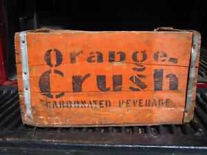 Vintage 1930's Orange Crush Wood Soda Crate Pop Advertising
