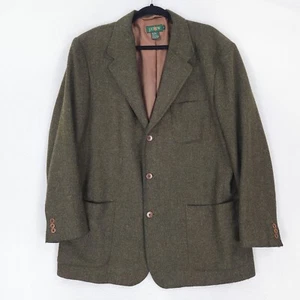 J Crew Jacket Mens Extra Large Green Wool Mohair Blazer Always Vintage Suit - Picture 1 of 18