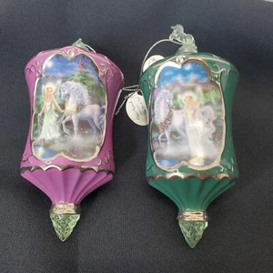 Bradford Editions "Moonlit Trail" Erbstück Porzellan Ornamente Einhorn Set #1 - Bild 1 von 13