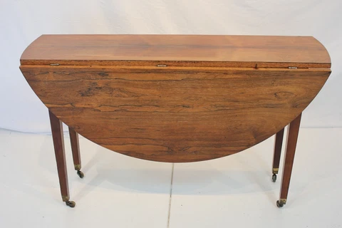 Early 19th Century American Federal Rosewood Drop Leaf Table (AF1-338) Cover