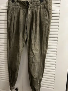 Burberry Brit Joggers Pants Garment Dyed Ankle Zip Size US 4 IT 38 ( W 30) - Picture 1 of 6