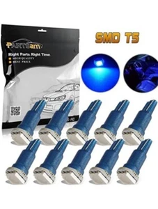 Partsam 10 Pcs T5 Wedge Dashboard Instrument Panel LED Bulbs - Picture 1 of 3