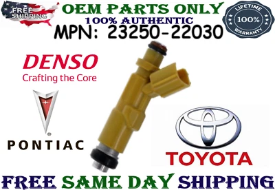 1 PIECE DENSO GENUINE 2000,01,02,03,04,2005 Toyota Celica 1.8L I4 Fuel Injector Foto 1 de 3