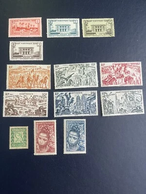 Martinique 1933-1947, 13 stamps(12 mints, 1 used),XF, see photos - Image 1 of 4