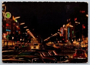 Postcard Germany Berlin Kurfürstendamm Avenue at night 4C - Picture 1 of 2