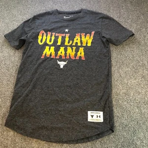 Under Armour Shirt Mens Small Gray Project Rock Outlaw Mana Gym - Picture 1 of 9