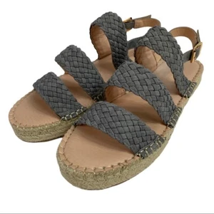 Chase + Chloe Hena Espadrille Sandals 10 Gray - Picture 1 of 11