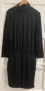 HUSH - Women’s Black Jersey Dress Size XL * VGC * - Picture 1 of 15