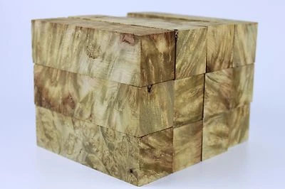 ONE Pen/Handles Turning Blank Birds-eye Golden Camphor Burl Wood 127mmx30mmx30mm