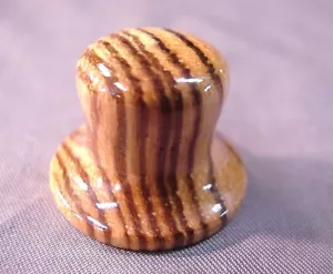 SOMBRERO SUPERIOR DE MADERA CEBRA PERNO GUITARRA ELÉCTRICA luthier - Imagen 1 de 4