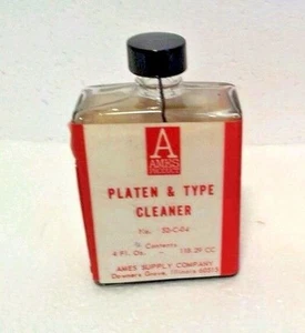 Vtg Ames Platen and Type Cleaner Typewriter Cleaner 75% full No 52 C 04 4 oz  - Picture 1 of 2