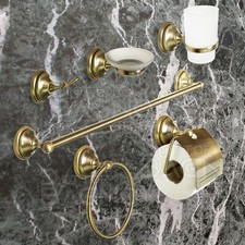 Set accessori bagno bronzo Kit 6 pezzi ottone bronzato accessori bagno classico