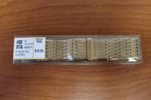 Hadley Roma MB9274R 24mm Rose Gold Plate Stainless Watch Band Bracelet 010 - Picture 1 of 8