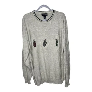 Fairway Sport Sweater Mens XL Tall Embroidered Golf Bags Crew Neck Pullover Knit - Picture 1 of 12