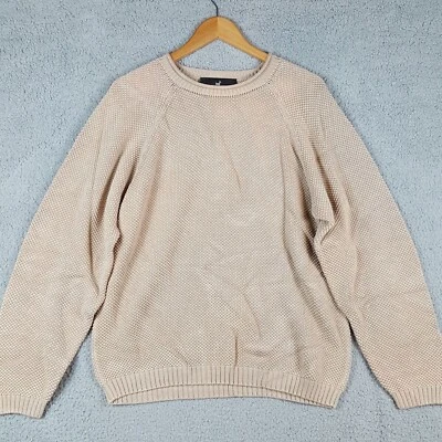 Peruvian Connection Pima Cotton Knit Pullover Size XL Beige Sweater Preppy - Image 1 of 4