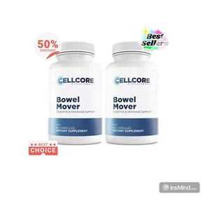 2X Cellcore Biosciences Bowel Mover and Drainage Support Capsules, 180 Count - Picture 1 of 4