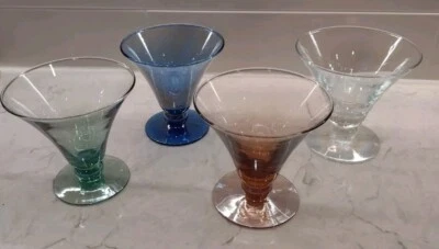 Hand Blown Vintage Footed Cocktail / Martini/ Dissert 🍸 Glass - Image 1 of 4