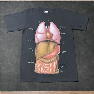 Vintage Anatomical Skeleton Anatomy Latin Kurt Cobain All Over Print Shirt Small