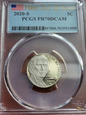 2020 S PR70DCAM FDOI PCGS Jefferson Nickel Cover