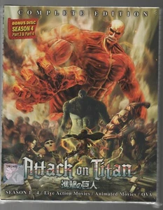 Anime DVD Attack On Titan Complete TV Series Season 1-4+LiveMovie+AnimeMovie+OVA - Picture 1 of 3