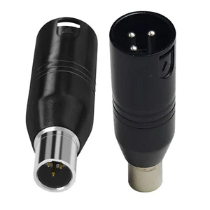 2PC Mini 3 Pin XLR to XLR 48V Phantom Power Adaptor for Shure Microphone Mic - Picture 1 of 7