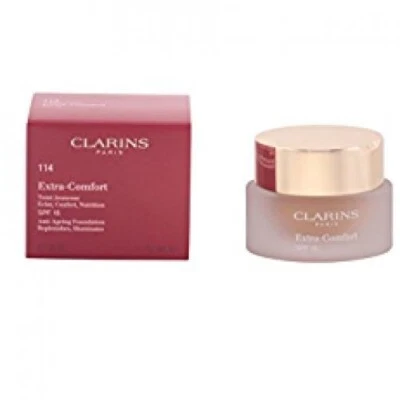 CLARINS Extra Comfort Anti Ageing Foundation 114 CAPPUCCINO SPF 15 NIB 1.1 oz - Image 1 of 3