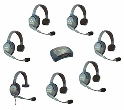 Eartec HUB7SMXS - 7 Person System with 6 Single Wireless Communication Headsets - Image 1 of 4