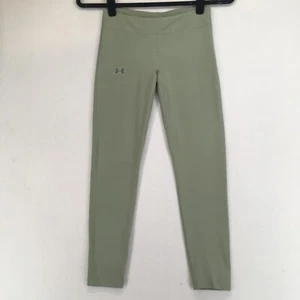 UNDER ARMOUR Ankle Legging Size Medium Solid Green Spandex Inseam 22 - Picture 1 of 11