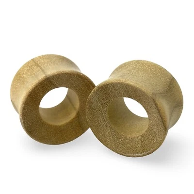 Pair of Crocodile Wood Double Flare Tunnels organic gauges PICK SIZE - Image 1 of 4