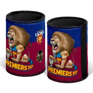 Caricatura enfriadora de latas Brisbane Lions AFL 2024 Grand Final Premiers - Imagen 1 de 1