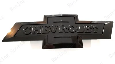 Pajarita delantera Heritage negra brillante 1 pieza emblemas aptos para Silverado Colorado Sierra Foto 1 de 4