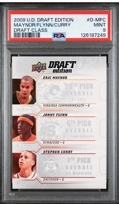 2009 UD Draft Edition Draft Class Stephen Curry - Maynor - Flynn PSA 9 Rookie - Image 1 of 2