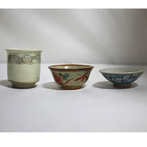 Lot of 3 Franklin Mint: The Great Ryokans of Japan Sake Cups - Picture 1 of 4