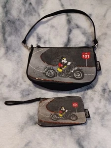 Disneyland Mickey Mouse Motorrad US 101 kleine Schultertasche + Handtasche Y2K Retro - Bild 1 von 7