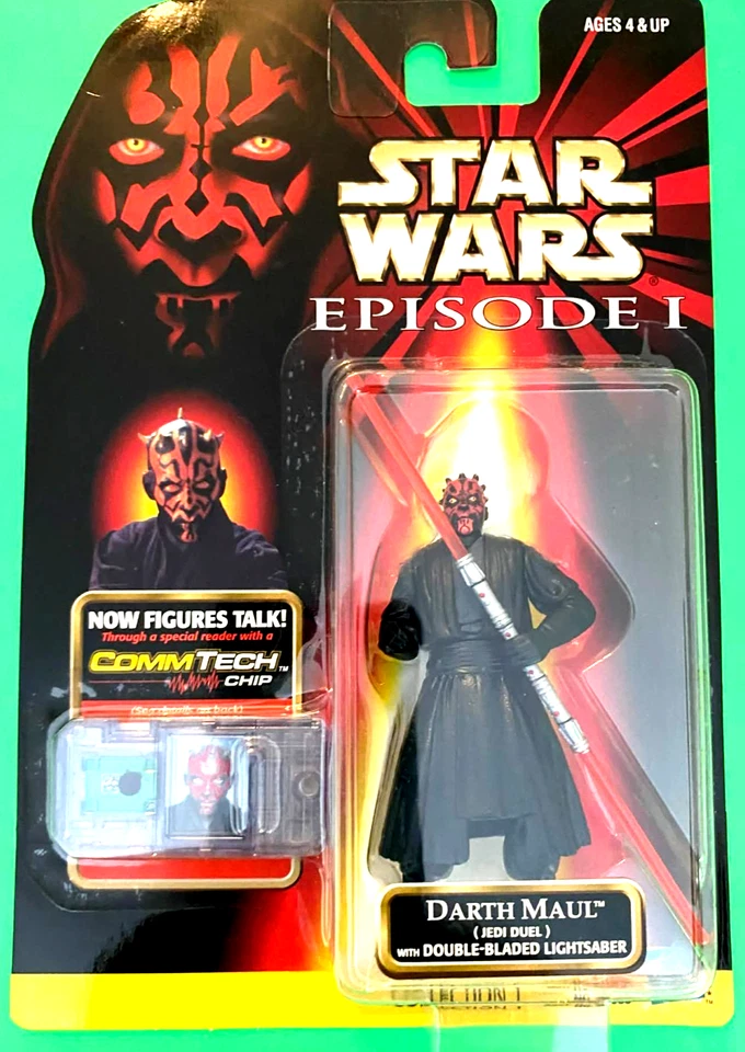 Figura de acción Star Wars Episodio 1 1998 Darth Maul Jedi Duel Hasbro CommTech nueva Foto 1 de 1