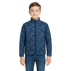 Swiss+Tech Blue Wave Pattern Full Zip Collar Casual Ski Jacket Boys XL 14-16 - Picture 1 of 8