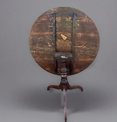 Antique English Oak Tilt Top Table, C 1800 - Image 1 of 4