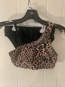 O'Rageous Mädchen Größe 12 Bikini 2-teiliges Set Tiermotiv Oberteil einfarbig Unterteil - Bild 1 von 6
