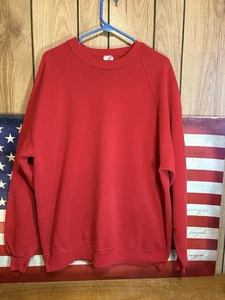 Sudadera Jerzees Para Hombres 3XL Roja Cuello Redondo Pullover Hecha en EE. UU. NuBlend Años 90 De Colección - Imagen 1 de 3