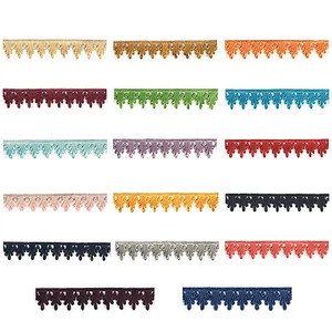 Unotrim 5/8" Gold Blue Yellow Lilac Green Gray Gold Red Embroidered Trim by Yard - Picture 1 of 18